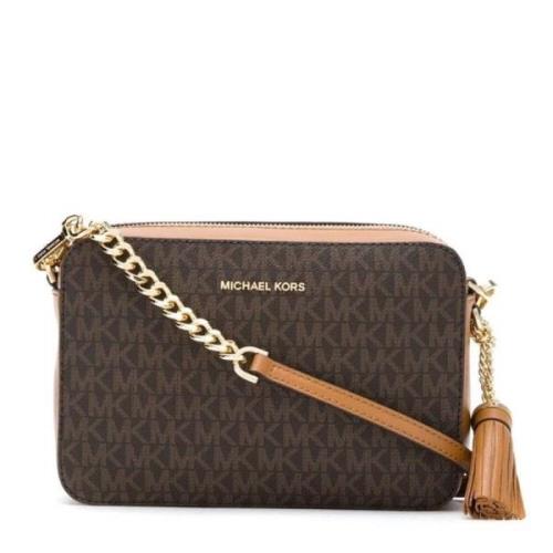 Bruine Jet Set Schoudertas Michael Kors , Brown , Dames