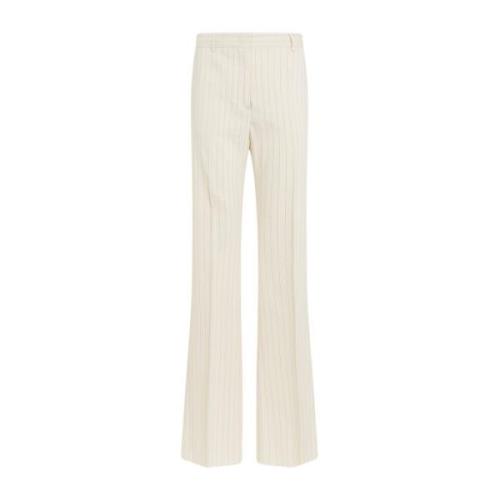 Beige Ramie Wide Leg Trousers Sportmax , Beige , Dames