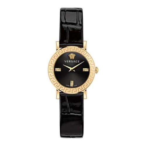 Daphnis Goud Zwart Quartz Horloge Versace , Black , Dames