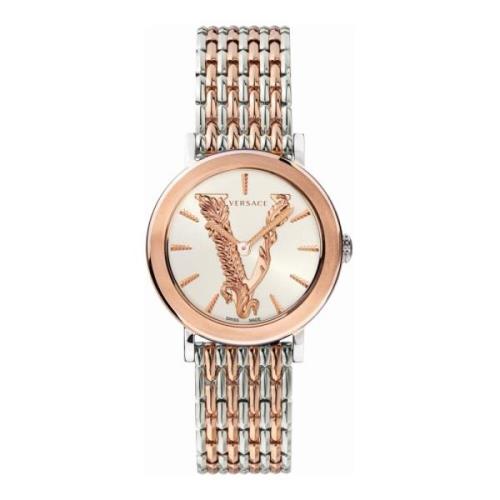 V Barocca Roestvrijstalen Horloge Versace , Multicolor , Dames