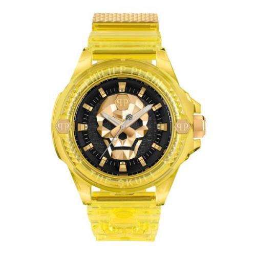 The $kull Synthetic Horloge Philipp Plein , Yellow , Heren