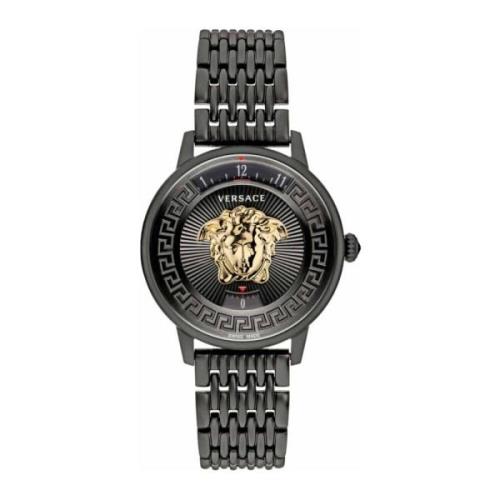 Medusa Zwart Roestvrij Stalen Horloge Versace , Black , Dames