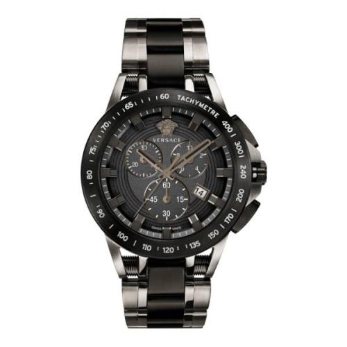 Sport Tech Chronograaf Horloge Versace , Black , Heren