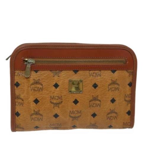Pre-owned Canvas clutches MCM Pre-owned , Brown , Dames