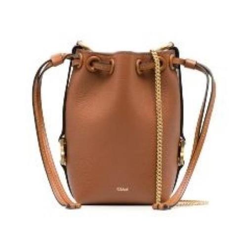 Caramel Marcie Micro Bucket Bag Chloé , Beige , Dames