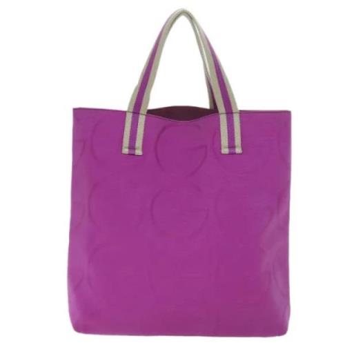 Pre-owned Canvas totes Gucci Vintage , Purple , Dames