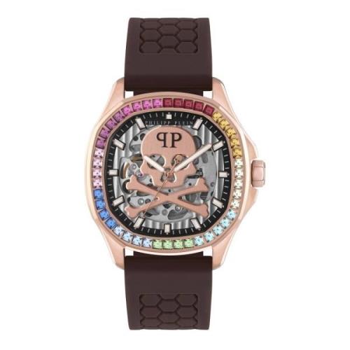 Skeleton Spectre Regenboog Horloge Philipp Plein , Brown , Heren