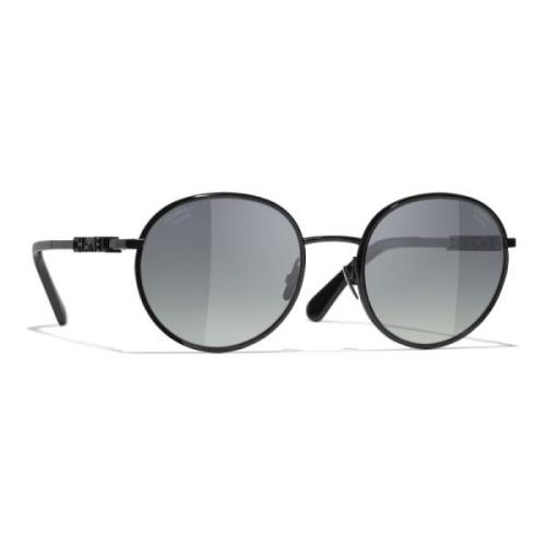 Authentieke zonnebril - Uniforme lenzen Chanel , Black , Unisex