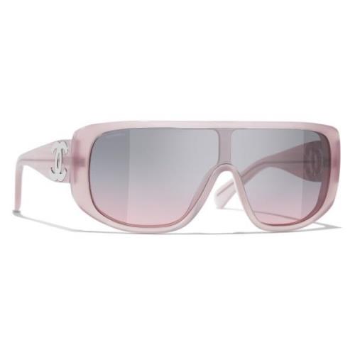 Iconische zonnebril met uniforme lenzen Chanel , Pink , Dames