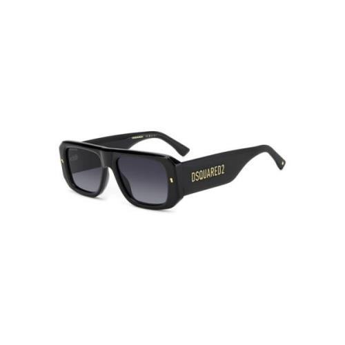 Zwart Donkergrijs Getinte Zonnebril Dsquared2 , Black , Heren