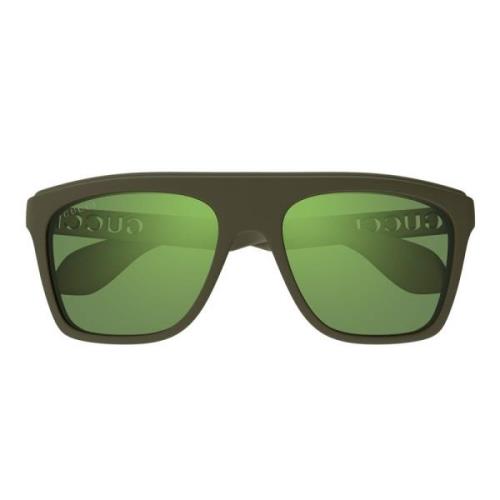 Vierkante zonnebril groene flitslenzen Gucci , Green , Dames