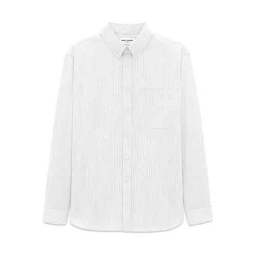 Stijlvolle Shirt voor Mannen Saint Laurent , White , Heren
