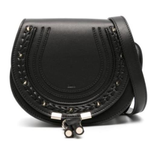 Zwarte Crossbody Tas met Studs Chloé , Black , Dames