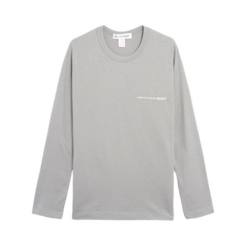 Logo Heren Longsleeve T-Shirt Comme des Garçons , Gray , Heren