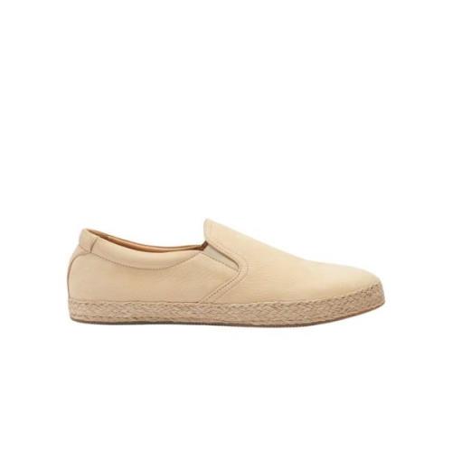 Beige Nubuck Leren Espadrilles Scarosso , Beige , Heren