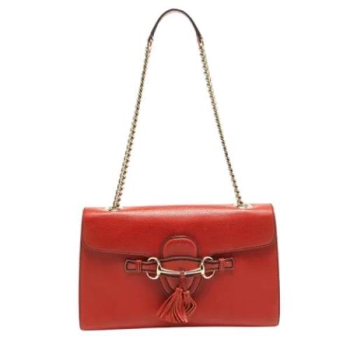 Pre-owned Leather gucci-bags Gucci Vintage , Red , Dames