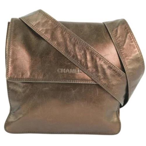 Pre-owned Leather shoulder-bags Chanel Vintage , Brown , Dames