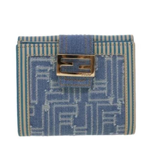 Pre-owned Denim wallets Fendi Vintage , Blue , Dames