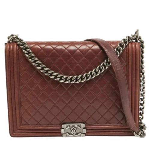 Pre-owned Leather chanel-bags Chanel Vintage , Red , Dames