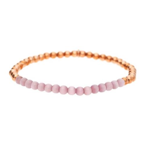 Roségoud/lila Spheres Armband Esprit , Multicolor , Unisex