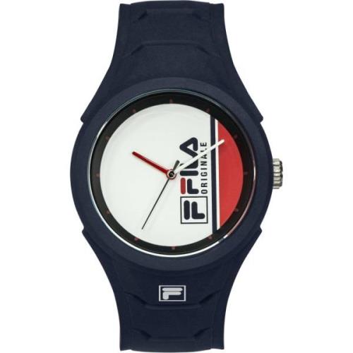 Heren Filastyle Siliconen Horloge Blauw/Wit Fila , Blue , Heren