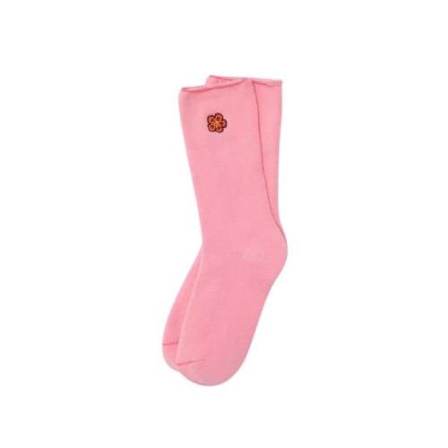 Bloemenroze sokken met geborduurde Boke Flower Kenzo , Pink , Dames