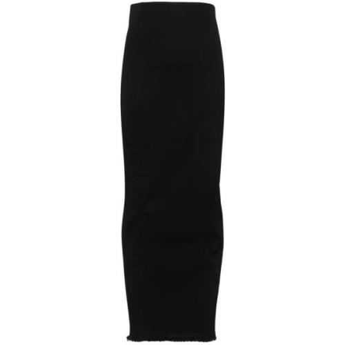 Denim Rok - Dirt Pillar Rick Owens , Black , Dames