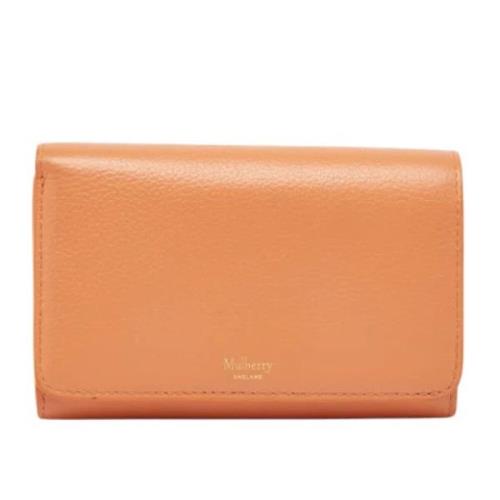 Pre-owned Leather wallets Mulberry Pre-owned , Orange , Dames