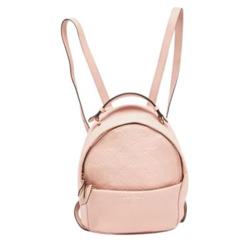 Pre-owned Leather backpacks Louis Vuitton Vintage , Pink , Dames