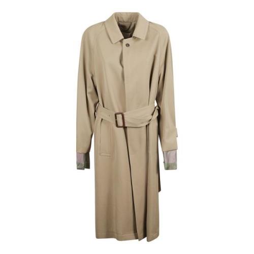 Stone Noos Wollen Jas Maison Margiela , Beige , Dames