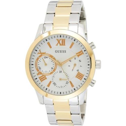 Zonne-analoge kwarts roestvrijstalen bicolor horloge Guess , Multicolo...