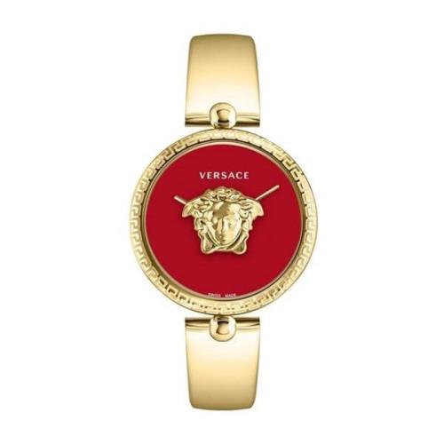 Gouden en Rode Palazzo Horloge Versace , Yellow , Dames