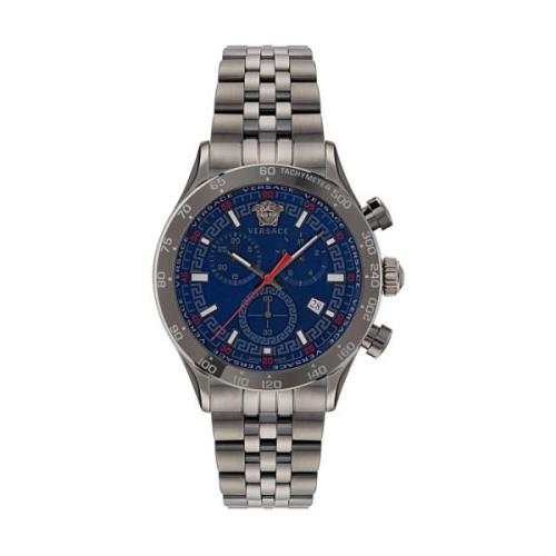 Chronograaf Hellenyium Chrono grijs blauw horloge Versace , Gray , Her...