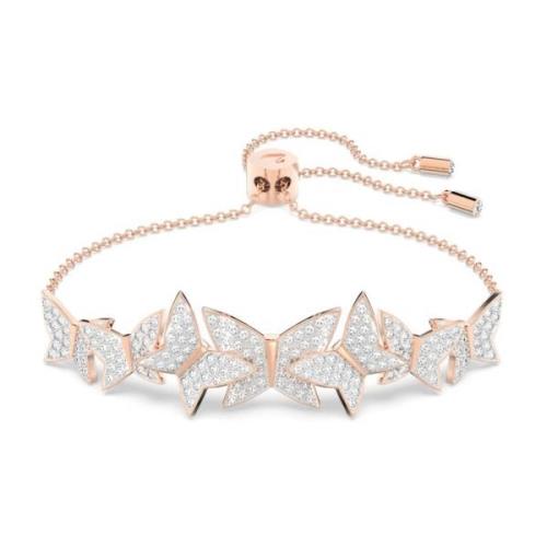 Lilia Vlinder Armband Wit Roségoud Swarovski , White , Dames