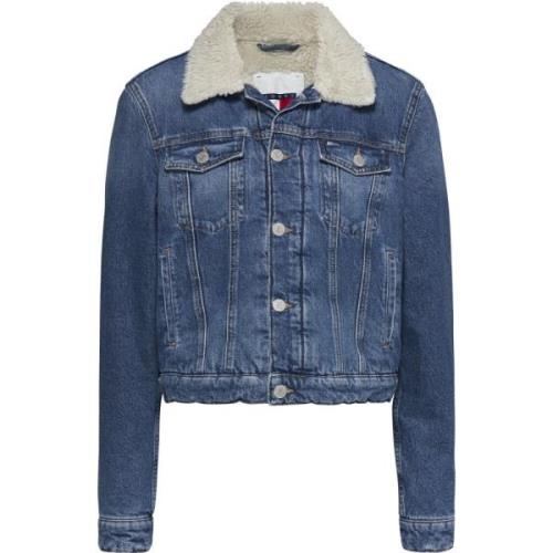 Blauwe Jassen & Mantels Ss24 Tommy Jeans , Blue , Dames