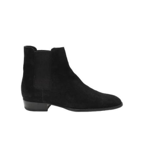 Pre-owned Suede boots Yves Saint Laurent Vintage , Black , Dames