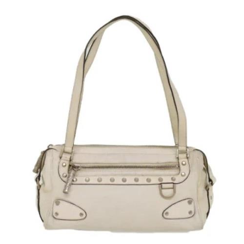 Pre-owned Leather handbags Versace Pre-owned , White , Dames
