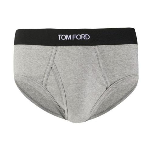 Heren Grijs Katoen EA Slip Tom Ford , Gray , Heren