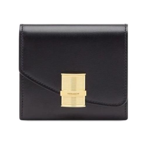 Nero Portemonnee Salvatore Ferragamo , Black , Dames