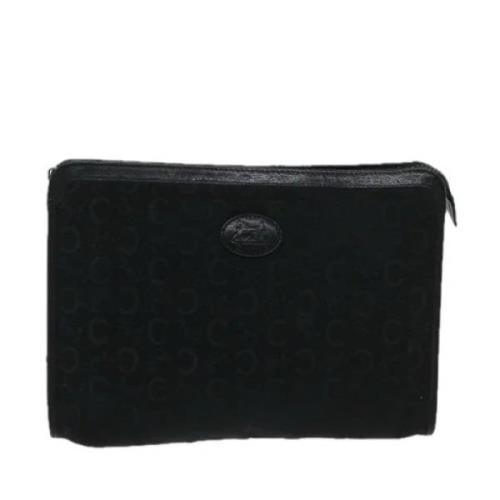 Pre-owned Canvas clutches Celine Vintage , Black , Dames