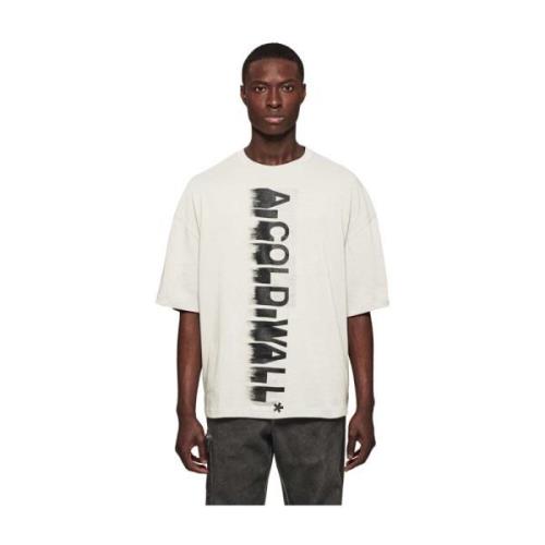 Gaussian Logo T-Shirt Oversized Fit A-Cold-Wall , Beige , Heren