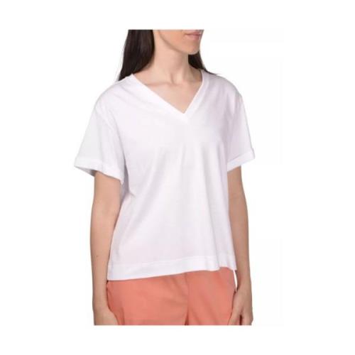 Katoenen T-shirt Gran Sasso , White , Dames