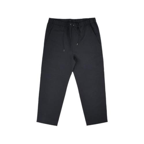 Zwarte Trekkoord Geweven Broek Oamc , Black , Heren