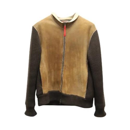 Pre-owned Suede outerwear Prada Vintage , Brown , Dames