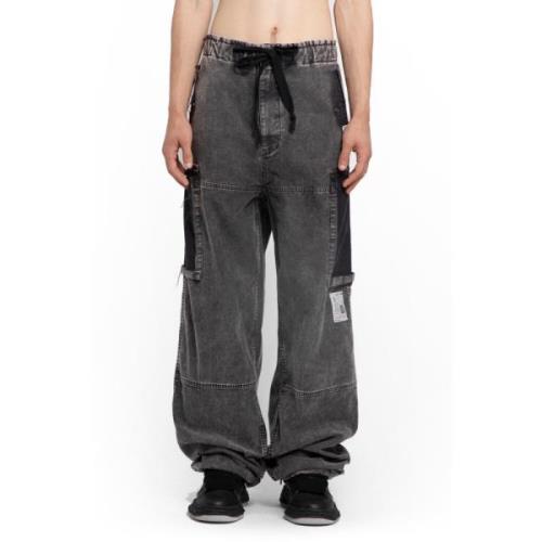 Zwarte Cargo Broek Trekkoord Taille Mihara Yasuhiro , Black , Heren