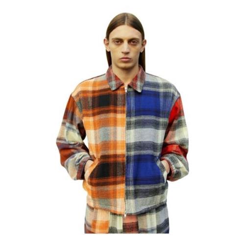 Ombre Plaid Overshirt Katoen Tweed Noma t.d. , Multicolor , Heren