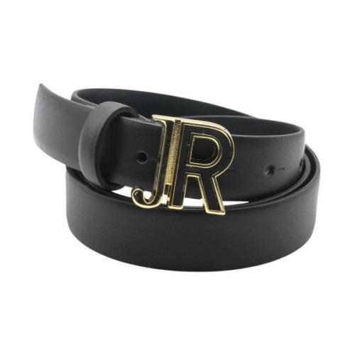 Zwart en Goud Leren Riem John Richmond , Black , Dames