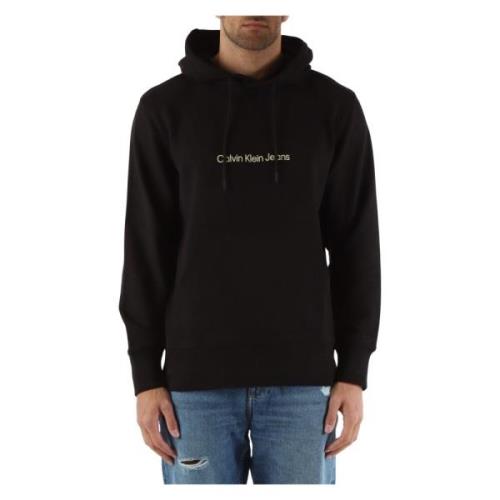 Katoenen hoodie met logoprint Calvin Klein Jeans , Black , Heren
