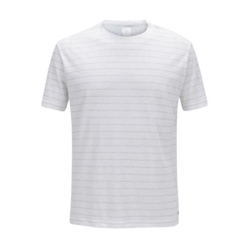 Casual katoen linnen mix T-shirt Eleventy , White , Heren