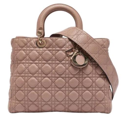 Pre-owned Leather totes Dior Vintage , Pink , Dames